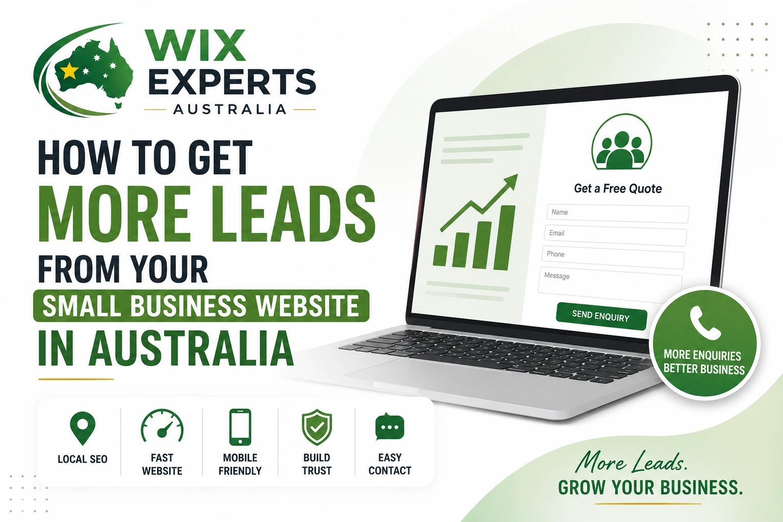 get more leads from small business website Australia