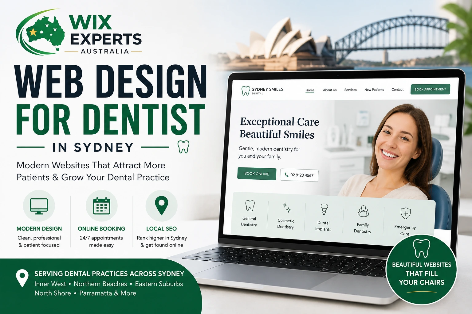 web design for dentists Sydney Inner West dental clinic website